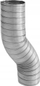 Gyp fleksibël SpiroFlex 125, çelik inox, 1 m, argjendtë