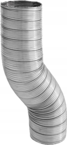 Gyp fleksibël SpiroFlex 125, çelik inox, 1 m, argjendtë