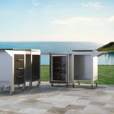 Frigorifer për pije CASO Outdoor Drinks Fridge 701 S-L, me kompresor, çelik inox, gri