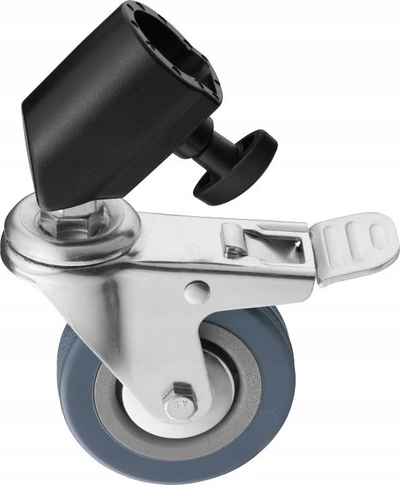 Rrota për trekëmbësh Jinbei JB11-036, set me 3 rrota, adapter për stativ, ngjyrë e zezë