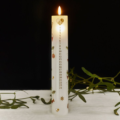 Qiri LED Sirius Mie Calendar, 29 cm, i bardhë
