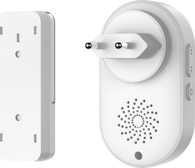 Zвоно за врата со интерфон Techly I-BELL-RING05, без кабли, IP56, бела