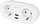 Prizë smart WiFi LogiLink, 2 porta CEE 7/3, 2x USB A, e bardhë