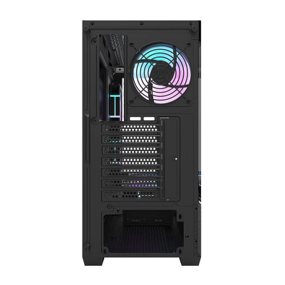 Kuti kompjuteri DarkFlash, PSU 700W, 6 ventilatorë RGB, e zezë