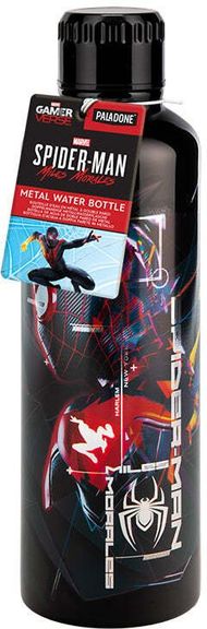 Shishe uji Paladone Marvel Spider Man Miles Morales, metal, 500ml, e zezë