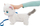 Lodër me xhinx dhe gjallëri AniMagic Goliath Kitten Mimi, kotele që ecën e mjaullin, me zinxhir blu