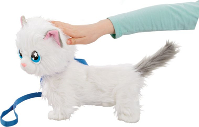 Lodër me xhinx dhe gjallëri AniMagic Goliath Kitten Mimi, kotele që ecën e mjaullin, me zinxhir blu
