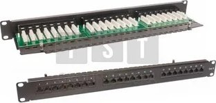 Patch panel C&C Partners Cat.6, 24xRJ45 UTP, 19" 1U, i zi