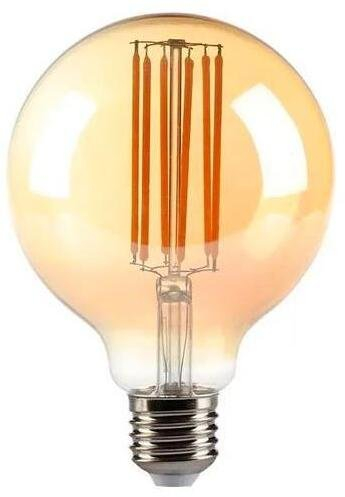 Llambë LED Visional G95 E27, 10W, 3000K, qelq amber