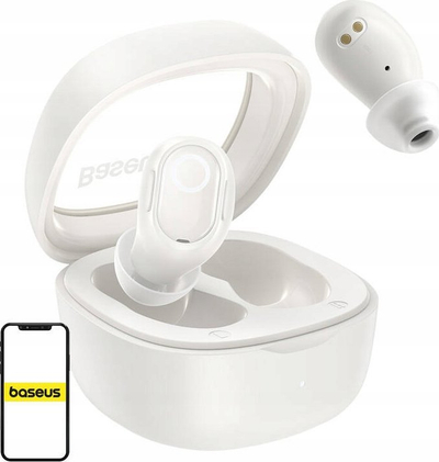 Kufje Baseus Bowie WM02 TWS pa tela, Bluetooth 5.3, ngjyrë krem