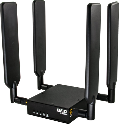 Ruter industrial BEC, 2x Gigabit Ethernet, port USB, ngjyrë e zezë