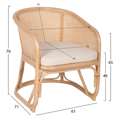 Kolltuk Kiko 61x71x76Hcm (HM9839), bardhë