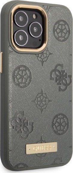 Futrollë Guess GUHMP13LSAPSTG për iPhone 13 Pro 13 6.1", MagSafe, e gri