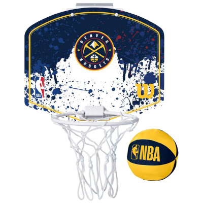 Mini kosh basketbolli Wilson NBA Denver Nuggets WTBA1302DEN, set me tabelë dhe top, shumëngjyrësh