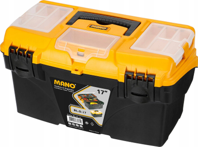 Kuti veglash Forte Tools Premium, 43.4x25x23.8cm, plastike, portokalli