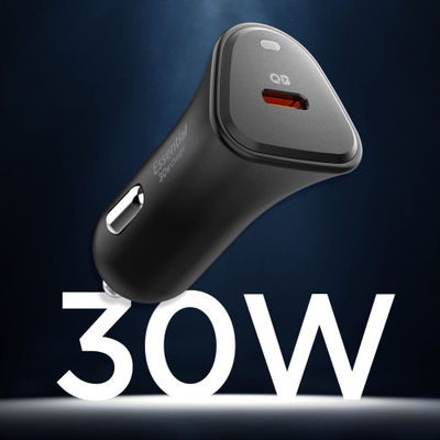 Ngarkues makine Spigen Essential EV301, 30W, USB C, i zi