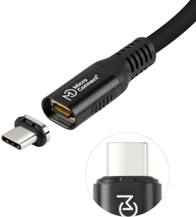 Kabllo USB C në USB C Microconnect, 0.15 m, e bardhë
