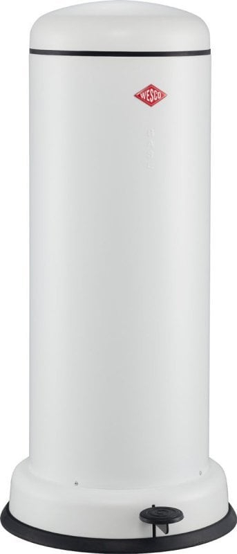 Kosh plehrash Wesco Big Baseboy 30L, çelik, me pedale, i bardhë mat