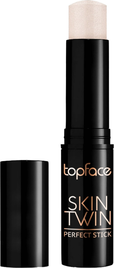 Iluminues stik Topface Skin Twin Perfect Stick 001, me fund satinoz, ngjyrë perlë
