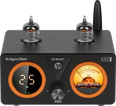 Amplifikator stereo me tuba Kruger&amp;Matz A80 Pro, me USB, Bluetooth, ngjyrë e zezë