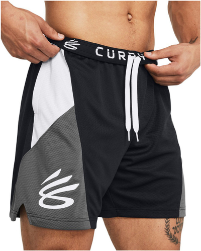 Кратки панталони за кошарка Under Armour Curry Splash, спортска мрежа, црни