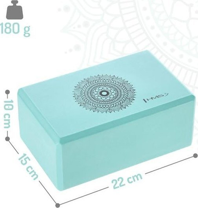 Bllok yoga HMS KJ02, kork natyral, i kafe