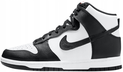 Atlete Nike Dunk High W DD1869-103, lëkurë, të zeza dhe të bardha