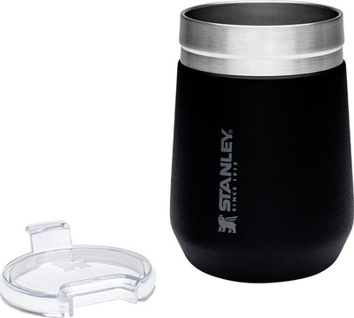 Gotë termike Stanley Adventure GO, 290ml, vakum inoks, e zezë matte