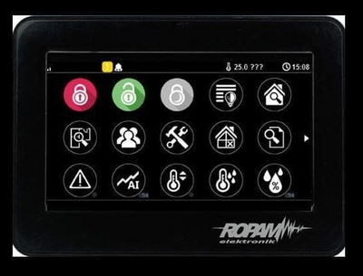 Panel touch Ropam TPR-4BS-P, ekran 4.3", për sistem sigurie, i bardhë