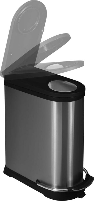 Kosh plehrash Eko 31050062, 40L, me pedale, inox argjendtë