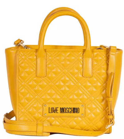 Çantë dore Love Moschino, e verdhë