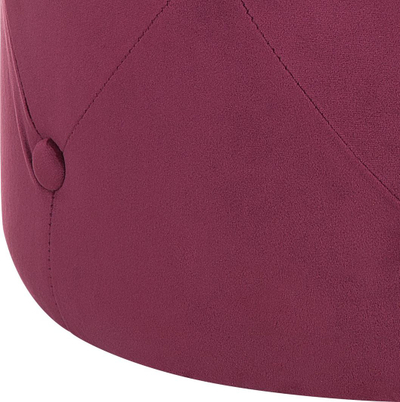 Tabure COROLLA Red Velvet, rrethore, kadife, e kuqe