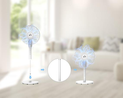 Ventilator me këmbë HEINNER HSF-L360WH, rrotullim 360°, kontroll dixhital, i bardhë
