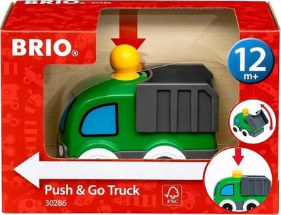 Kamion lodër BRIO Push and Go Truck, me tërheqje vetë, për kalamaj 12+