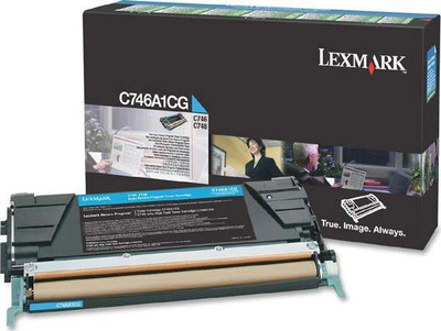 Toner Lexmark C746A1CG, i kaltër