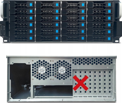 Kasa serveri FANTEC SRC-4240X07, 4U rack 19", 680mm, e zezë