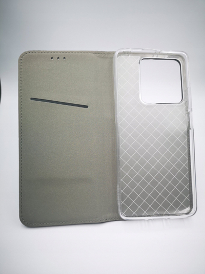 Mbulesë telefoni tip libër për Xiaomi Redmi Note 13 5G, Smart Case, e zezë