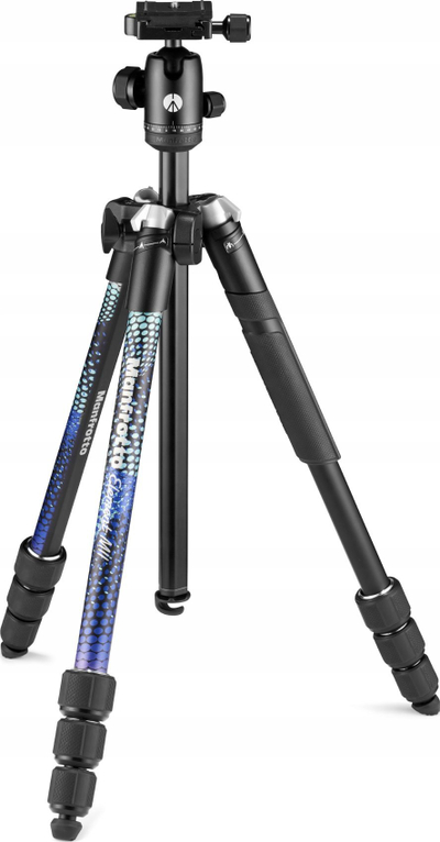 Trepied Manfrotto Element MII alumini, 4 copa, blu