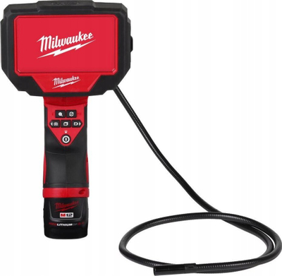 Kamerë inspektimi Milwaukee M12 360IC12-201C, 12V, ekran 4.3", e kuqe me të zezë
