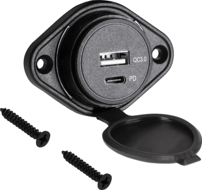 Karikues makine PEIYING PY-CHR0009, 2 porta USB, QC 3.0 dhe PD, 18W, i zi