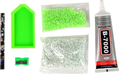 Set kreativ Unicorn Leantoys, dekor me kristale, shumëngjyrësh