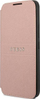 Флип футрола Guess Saffiano Stripes за Galaxy S22 Plus, со џебови за картички, розова