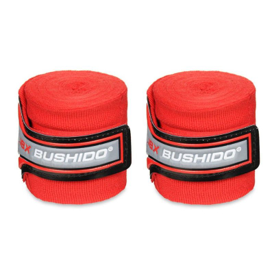 Fasho boksi DBX Bushido Bandage Pro, 4m, pambuk poliester, të kuqe