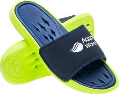Shapkë pishine për burra Aquawave Peles, EVA, nr 46, blu me jeshile neon