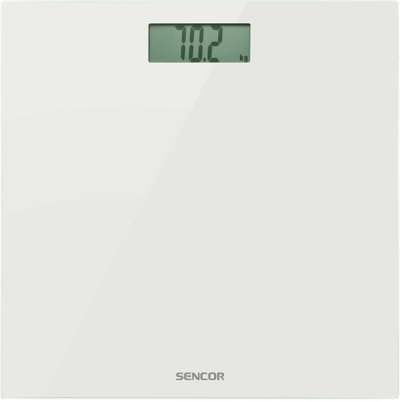 Peshore banjo Sencor SBS 2301WH, deri 150 kg, ekran LCD, e bardhë