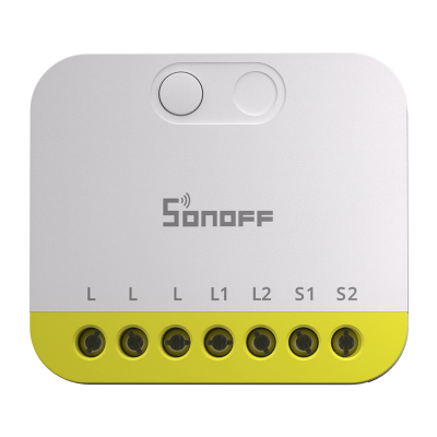 Çelës i mençur Zigbee Sonoff MINI DUO-L, 2 kanale, pa tel neutral, i bardhë