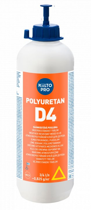 Ngjitës druri Kiilto D4, poliuretan, rezistent ndaj ujit, transparent