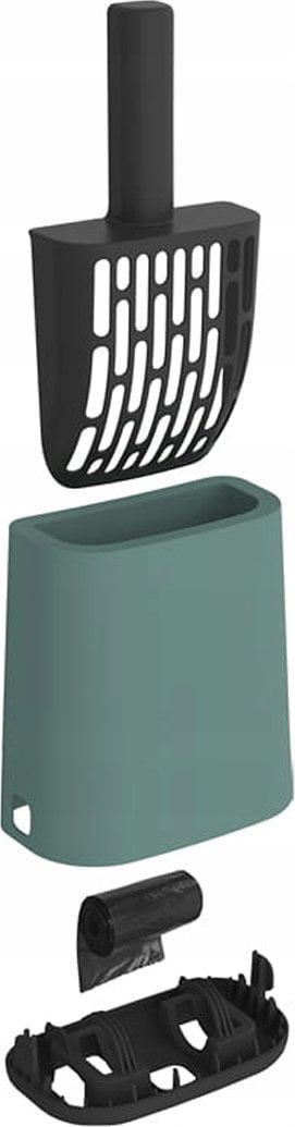 Lopatë me mbajtëse Rotho Shovel With Holder, plastike, e bardhë