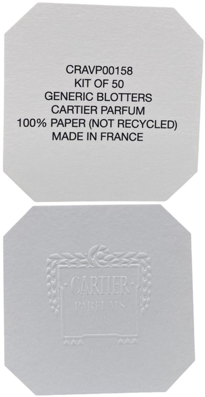 Letra testimi aromash Cartier Parfum, set 50 copë, letër 100%, të bardha