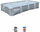 Pishinë mbi tokë Bestway Steel Pro, 366x201x66 cm, drejtkëndëshe, gri